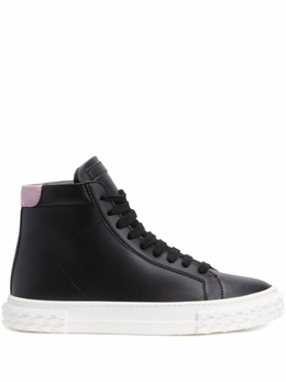 Giuseppe Zanotti высокие кеды на шнуровке, черный rs20028002 | черный