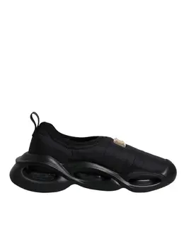 Dolce & Gabbana Black Slip On Wave Low Top Men Sneakers Shoes - EU39/US8.5 mv6594-39