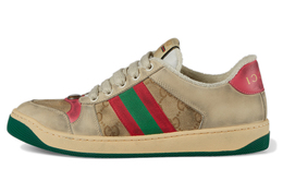Кроссовки Gucci Women's Screener 'Distressed Pink Green' 570443 9y920 9665
