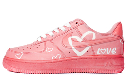 Кроссовки Nike Air Force 1 Skateboard Shoes Unisex Low-Top Pink cw2288-111(team拾柒-男女款浸染樱花粉爱心)