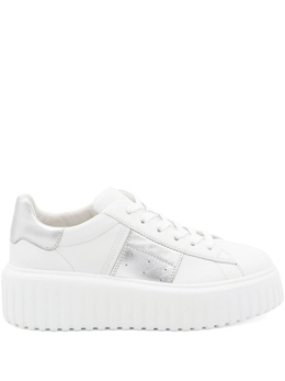 Кроссовки Hogan H-Stripes на платформе, белый hxw6450fo70ncs | белый