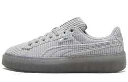Кроссовки Puma Basket Platform Strap 'Grey' Women's 384232-02