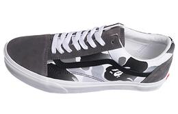 Кроссовки A Bathing Ape X Vans Old Skool Skateboard Shoes Unisex Low-Top Gray White vn0a4oe22dr灰白