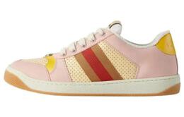Кроссовки Gucci Screener Skateboard Shoes Women's Low-Top Pink/Yellow/Brown 708295 0yia0 6960
