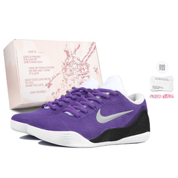 Баскетбольные кроссовки Kobe 9 Basketball Shoes Unisex Low-Top Purple Nike fz7334-100（team4-男女同款月光舞者sbox） | purple