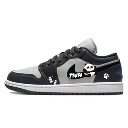 Баскетбольные кроссовки Air 1 Vintage Unisex Low-Top Black Grey Jordan dc0774-040(team352-嘟嘴熊猫) | black