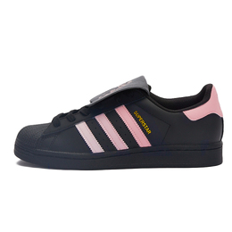 Кроссовки для скейтбординга Superstar, унисекс, низкие, черный/розовый Adidas eg4959(team15-莓莓生巧) | black