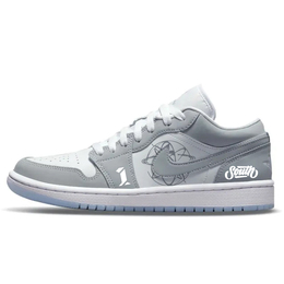 Баскетбольные кроссовки Air 1 Vintage женские с низким верхом белый/серый Jordan dc0774-105(team10-核心一号) | gray