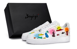 Кроссовки Air Force 1 для скейтбординга, унисекс, низкие, многоцветные Nike, мультиколор cw2288-111(team80-男女猫鱼游戏s-box) | multicolor