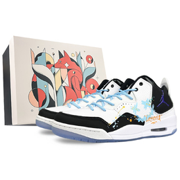 Баскетбольные кроссовки Courtside 23 Vintage Unisex Mid-Top Black/Blue/White Jordan ar1000-104(team40-传奇s-box) | white