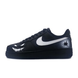 Nike Легкие и дышащие низкие кроссовки для скейтбординга Air Force 1, унисекс, черные, белые fz0627-010（team390-黑衣人) | black white