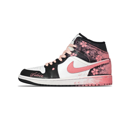 Баскетбольные кроссовки Air 1 Vintage Men High-top Black/Pink Jordan dq8426-132(teameight-男款高帮樱花) | black