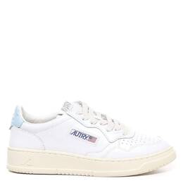 Autry Medalist Leather Low-Top Sneakers, Brand Size 36 ( US Size 6 ) aulwll64-leat/leat wht/str blue