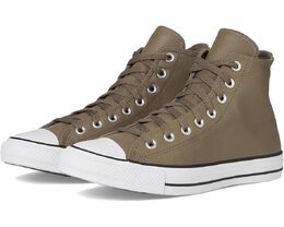 Кроссовки Unisex Converse Chuck Taylor All Star Leather High Top Sneaker, цвет Classic Taupe/Dark Matter 9988776 | classic taupe/dark matter
