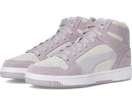Кроссовки Puma Rebound Layup Stone, цвет Feather Gray/Marble/Puma Team Gold 9985707 | feather gray/marble/puma team gold