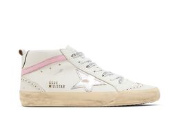 Кроссовки Golden Goose Wmns Mid Star White Silver Pink, белый gwf00122 f005413 11115