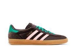 Кроссовки Adidas Wmns Gazelle Indoor Dark Brown Pink Green Velvet, коричневый ji2714 | dark brown pink green velvet