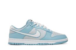 Кроссовки Nike Dunk Low Fleece Swoosh - Light Blue, серый fb1871 011 | fleece swoosh - light blue