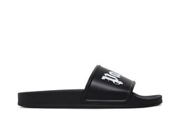 Кроссовки Palm Angels Logo Slide Black White, черный pmic001f21mat001 1001 | black white