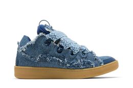 Кроссовки Lanvin Curb Sneakers Frayed Denim, синий fm skrk11 frde e24254 | frayed denim
