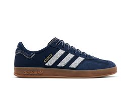 Кроссовки Adidas CLOT x Gazelle Indoor Collegiate Navy Off White, синий ih3725 | collegiate navy off white
