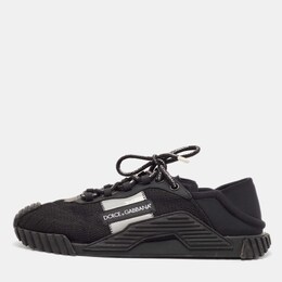 Dolce & Gabbana Black Mesh and Nylon Ns1 Low Top Sneakers Size 45 1105745