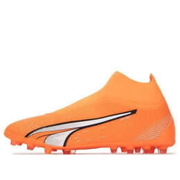Кроссовки ultra match + ll mg 'ultra orange' Puma, голубой 107244-01 | ultra orange-puma white-blue glimmer