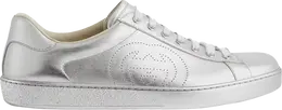 Кроссовки Gucci Ace Metallic Silver, серебряный 660266 b8b20 8106 | metallic silver