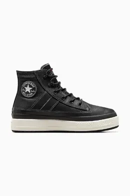 Непромокаемые кожаные кроссовки Chuck Taylor All Star Equip Converse, черный 9byh-obm2bw_99x | nero