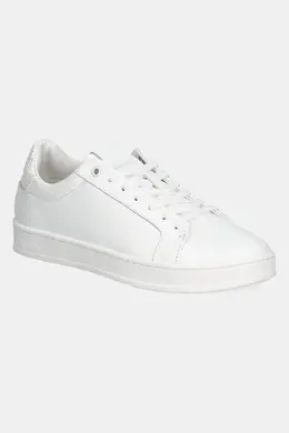 Кожаные кроссовки LOW TOP LACE UP WOVEN Calvin Klein, белый ppya-obm093_00x | bianco