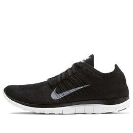 Кроссовки free 4.0 flyknit 'black white grey' Nike, черный 631053-001 | black/white-dark grey