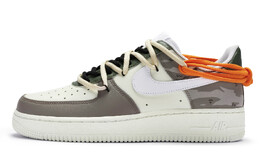 Кроссовки для скейтбординга Air Force 1 мужские низкие зеленые/оранжевые Nike cw2288-111(team80-男款鸳鸯迷彩)