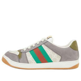Кроссовки screener sneaker 'gg canvas - grey beige' Gucci, бежевый 703648-uulg0-9680 | beige/white/grey/green/red