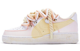 Кроссовки для скейтбординга Air Force 1 мужские с низким верхом, белые/конфетные Nike cw2288-111(teamr-男款t10粉黄s-box)
