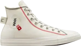 Кроссовки Converse Chuck Taylor All Star High Logo Tag - Vintage White, белый a06104c | white