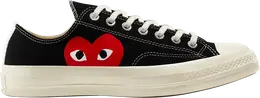 Converse Кроссовки Comme des Garçons PLAY x Chuck 70 Low 'Black' 2023, черный a08796c | black