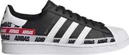 Кроссовки Adidas Superstar 'Wordmark Heel Stripe - Core Black', черный fx5559 | black