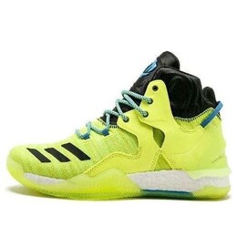 Кроссовки d rose 7 primeknit 'volt' Adidas, мультиколор aq7215 | volt/black-white