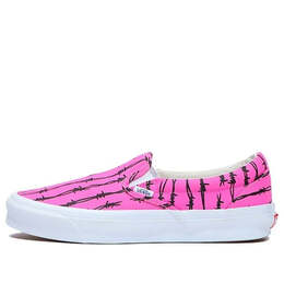 Кроссовки og classic slip-on lx 'barbed wire - sugarplum' Vans, розовый vn0a45jk9sw | pink/red/black/white