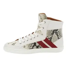 Bally Oldani Мужские 6240612 Белые высокие кожаные кроссовки, белый 7219841007676 | white