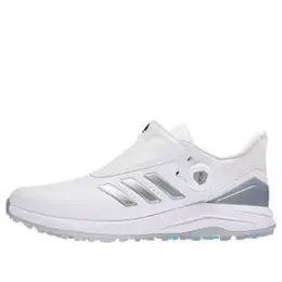 Кроссовки solarmotion boa 24 безшиповые гольф Adidas, белый if0284 | cloud white/silver metallic/blue burst