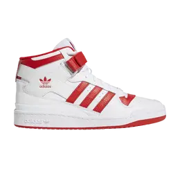 Кроссовки Adidas Forum Mid высокие, белый/красный gy5819 | white