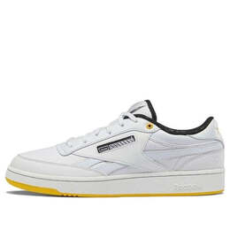 Кроссовки jurassic world x club c revenge 'biosyn genetics' Reebok, белый hq6205 | white/yellow