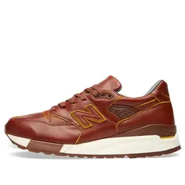 Кроссовки из кожи horween x 998 New Balance, коричневый m998dw | brown/white
