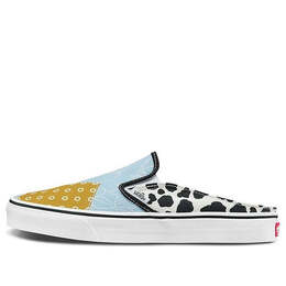 Кроссовки classic slip-on mule 'pattern mix multi' Vans, синий vn0a4p3u6ux | blue/yellow/white/black