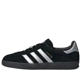 Кроссовки газель для помещений Adidas, черный id0988 | core black/matte silver/grey two