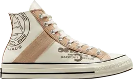 Converse Кроссовки Chuck 70 Leather Overlay High 'Egret Champagne Tan', кремовый a07122c | cream
