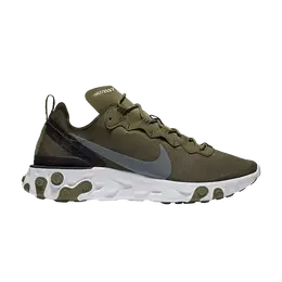 Кроссовки Nike React Element 55 'Medium Olive', зеленый bq6166 200 | green