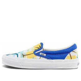 Кроссовки og classic slip-on 'spring brick' Vans, синий vn0a32qnb4v | blue/yellow/white