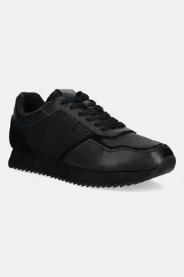 Кожаные кроссовки LOW TOP LACE UP MONO Calvin Klein, черный ppya-obm097_99x | nero